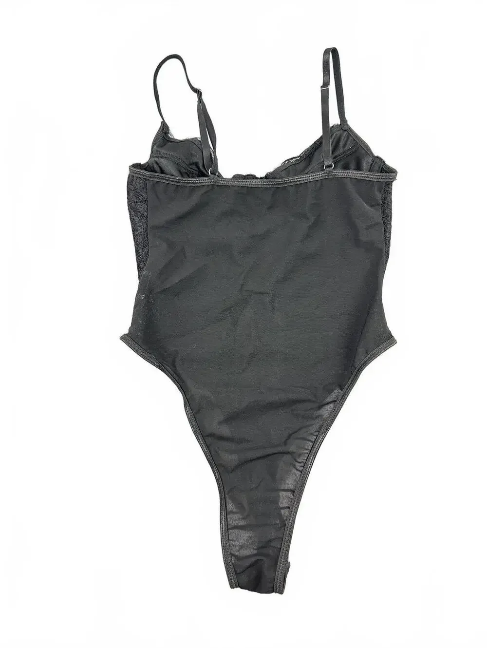 Black Lace Bustier Bodysuit Corset Style